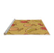 Sideview of Machine Washable Transitional Orange Rug, wshpat3220org