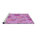 Sideview of Machine Washable Transitional Violet Purple Rug, wshpat3220pur