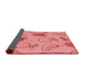 Thickness of Patterned Light Salmon Pink Rug, pat3220rd