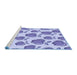 Sideview of Machine Washable Transitional Periwinkle Purple Rug, wshpat3221blu