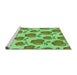 Sideview of Machine Washable Transitional Dark Lime Green Rug, wshpat3221grn