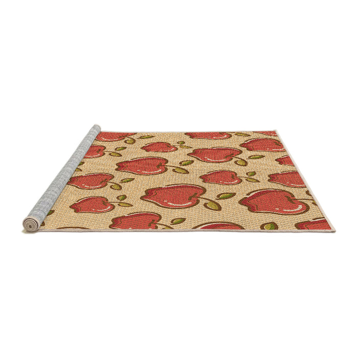 Sideview of Machine Washable Transitional Red Rug, wshpat3221org