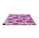 Sideview of Machine Washable Transitional Pastel Purple Pink Rug, wshpat3221pur