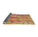 Thickness of Patterned Chestnut Red Rug, pat3222org