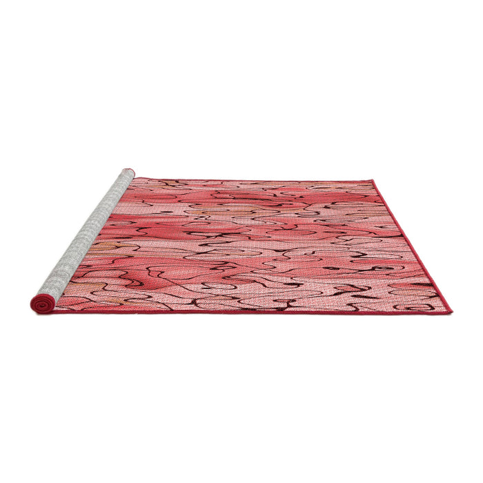 Sideview of Machine Washable Transitional Light Coral Pink Rug, wshpat3222rd