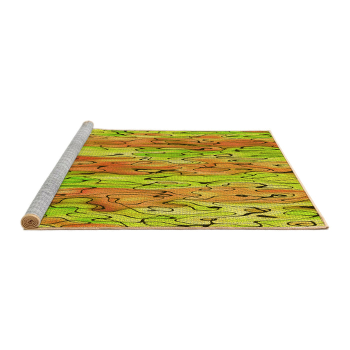 Sideview of Machine Washable Transitional Dark Bisque Brown Rug, wshpat3222yw