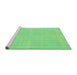 Sideview of Machine Washable Transitional Jade Green Rug, wshpat3223grn