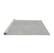 Sideview of Machine Washable Transitional Dark Gray Rug, wshpat3223gry