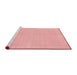 Sideview of Machine Washable Transitional Red Rug, wshpat3223rd