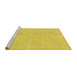 Sideview of Machine Washable Transitional Yellow Rug, wshpat3223yw