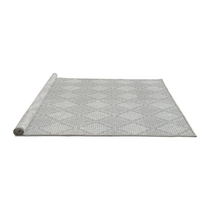 Sideview of Machine Washable Transitional Platinum Gray Rug, wshpat3224gry