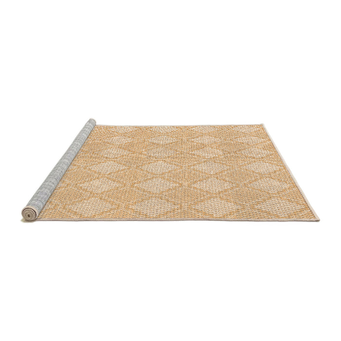 Sideview of Machine Washable Transitional Golden Blonde Gold Rug, wshpat3224org
