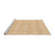 Sideview of Machine Washable Transitional Golden Blonde Gold Rug, wshpat3224org