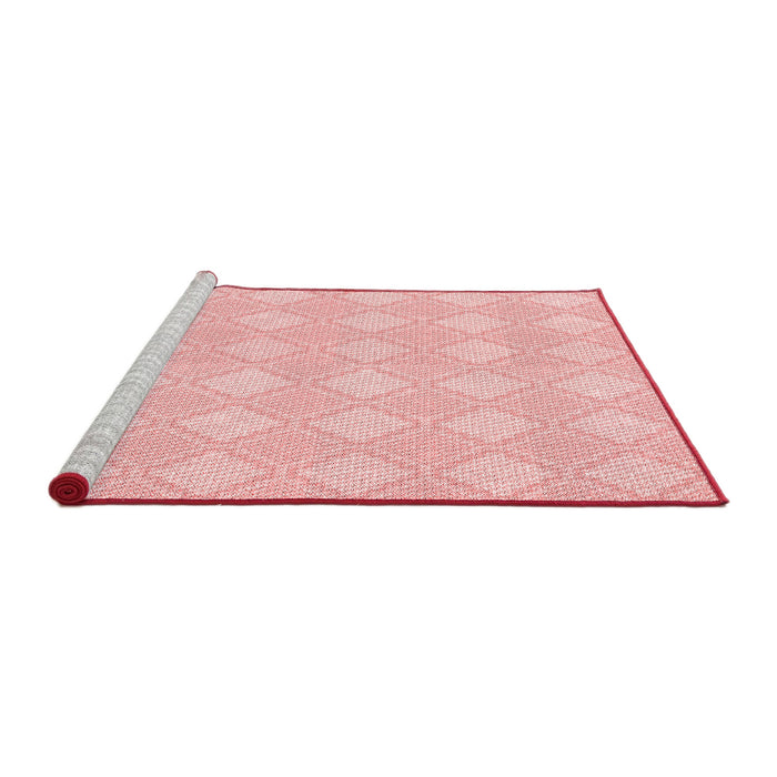 Sideview of Machine Washable Transitional Pastel Red Pink Rug, wshpat3224rd