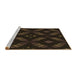 Sideview of Machine Washable Transitional Black Rug, wshpat3225brn