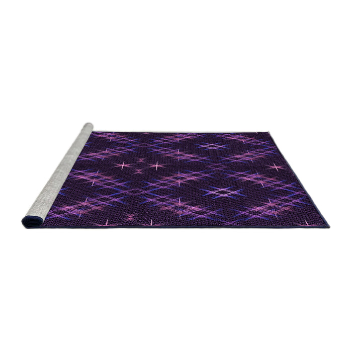 Sideview of Machine Washable Transitional Deep Purple Rug, wshpat3225pur