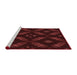 Sideview of Machine Washable Transitional Night Red Rug, wshpat3225rd