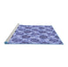 Sideview of Machine Washable Transitional Sky Blue Rug, wshpat3227blu