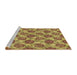 Sideview of Machine Washable Transitional Mahogany Brown Rug, wshpat3227brn