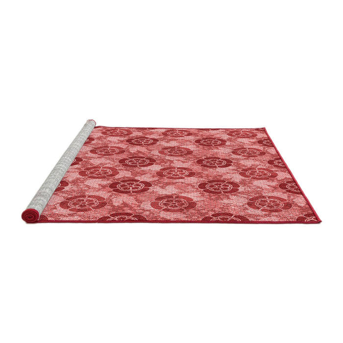 Sideview of Machine Washable Transitional Red Rug, wshpat3227rd