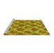 Sideview of Machine Washable Transitional Dark Bisque Brown Rug, wshpat3227yw