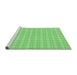 Sideview of Machine Washable Transitional Green Rug, wshpat3229grn