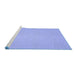 Sideview of Machine Washable Transitional Light Slate Blue Rug, wshpat323blu