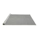 Sideview of Machine Washable Transitional Silver Gray Rug, wshpat323gry