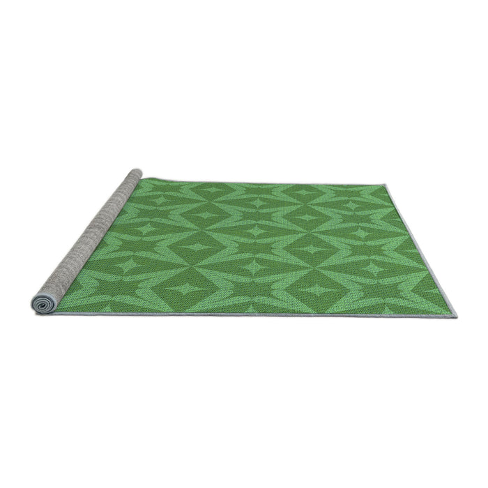 Sideview of Machine Washable Transitional Dark Lime Green Rug, wshpat3230lblu