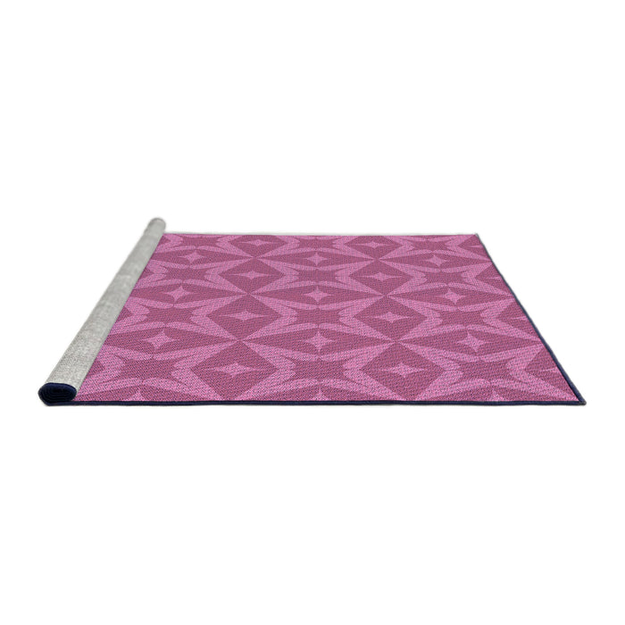 Sideview of Machine Washable Transitional Magenta Pink Rug, wshpat3230pur