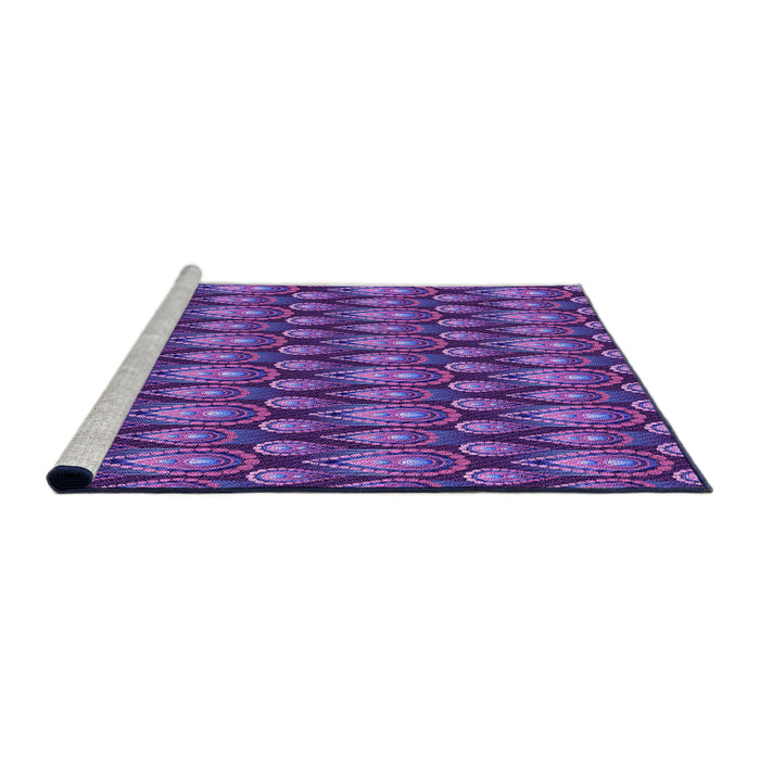 Sideview of Machine Washable Transitional Bright Purple Rug, wshpat3231pur