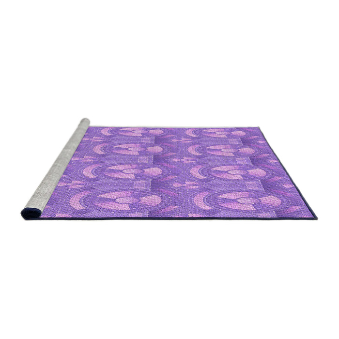 Sideview of Machine Washable Transitional Violet Purple Rug, wshpat3233pur