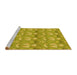 Sideview of Machine Washable Transitional Dark Golden Brown Rug, wshpat3233yw