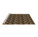 Sideview of Machine Washable Transitional Chocolate Brown Rug, wshpat3234brn