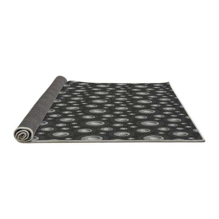 Thickness of Patterned Charcoal Black Rug, pat3234gry