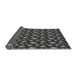 Thickness of Patterned Charcoal Black Rug, pat3234gry