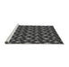 Sideview of Machine Washable Transitional Charcoal Black Rug, wshpat3234gry