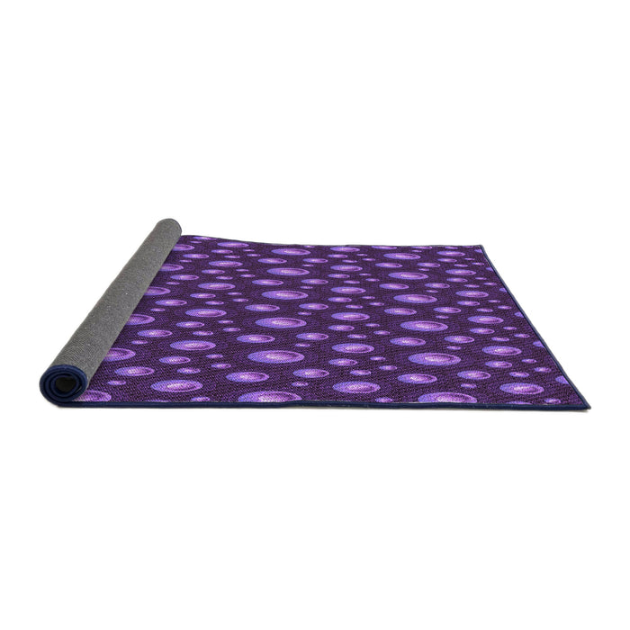 Thickness of Patterned Purple Rug, pat3234pur