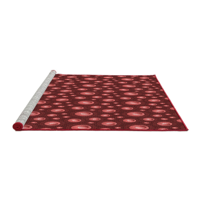 Sideview of Machine Washable Transitional Red Rug, wshpat3234rd
