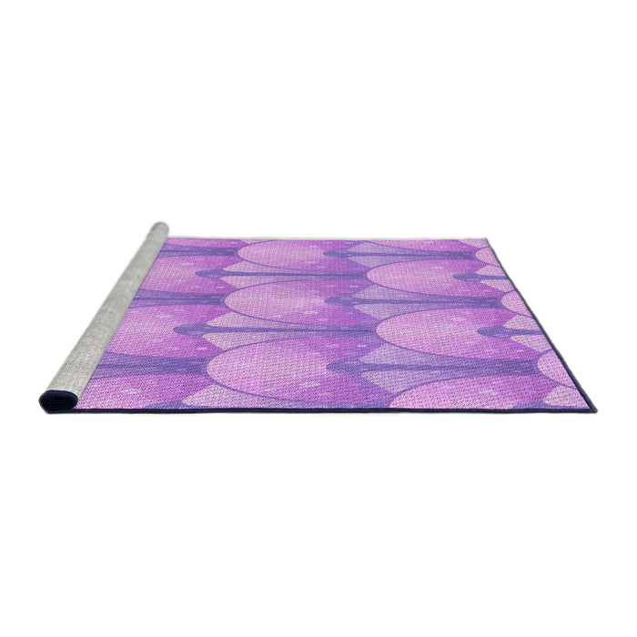 Sideview of Machine Washable Transitional Purple Rug, wshpat3235pur