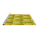 Sideview of Machine Washable Transitional Yellow Rug, wshpat3235yw