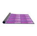 Thickness of Patterned Violet Purple Rug, pat3236pur