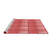 Sideview of Machine Washable Transitional Ruby Red Rug, wshpat3236rd