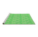 Sideview of Machine Washable Transitional Emerald Green Rug, wshpat3237grn