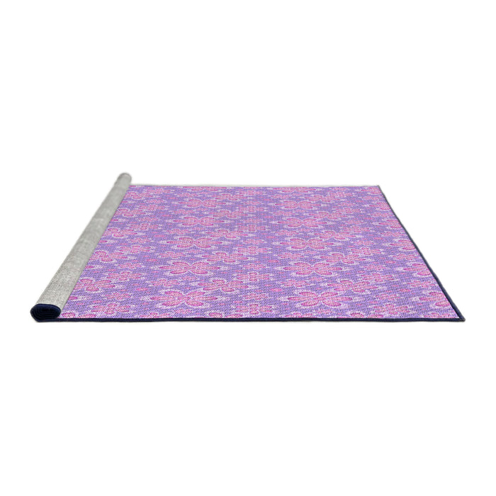 Sideview of Machine Washable Transitional Purple Rug, wshpat3237pur