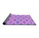 Thickness of Patterned Violet Purple Rug, pat3238pur