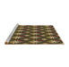 Sideview of Machine Washable Transitional Cinnamon Brown Rug, wshpat3239brn