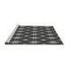 Sideview of Machine Washable Transitional Gunmetal Gray Rug, wshpat3239gry