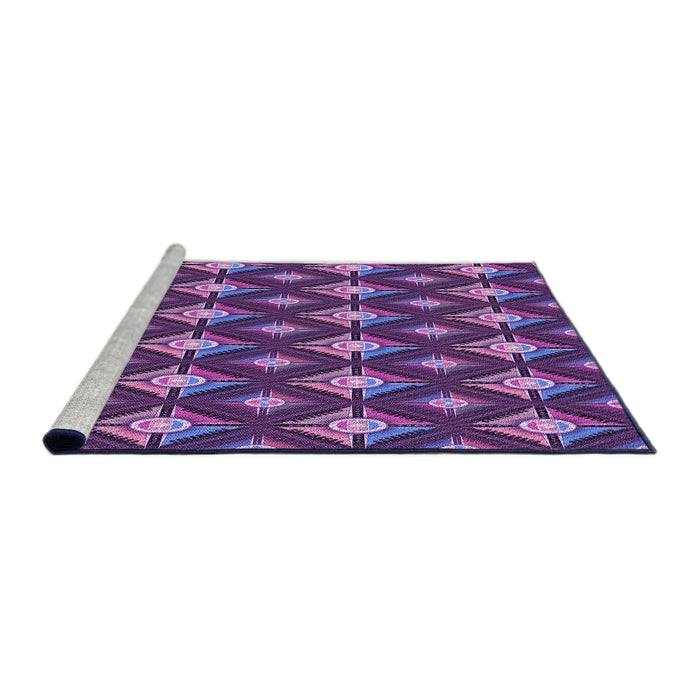 Sideview of Machine Washable Transitional Purple Rug, wshpat3239pur