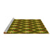 Sideview of Machine Washable Transitional Brown Rug, wshpat3239yw